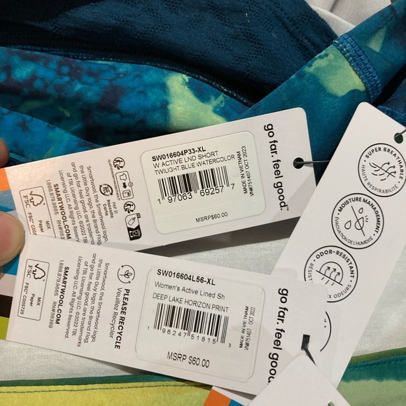 Lot of 2 Women’s Smartwool Active Lined Shorts. Size XL, NWT! $120.00! - Picture 12 of 13